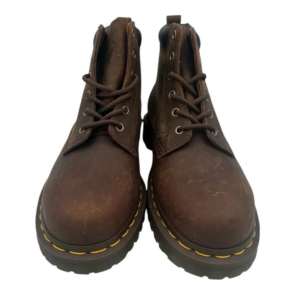 Dr Martens 939 Ben Boots Mens 8 Womens 9 Brown Leather‎ Lace Up Soft Toe Doc
